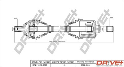 Dr!ve+ Antriebswelle [Hersteller-Nr. DP2110.10.0393] für Ford, Volvo von Dr!ve+