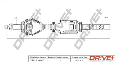 Dr!ve+ Antriebswelle [Hersteller-Nr. DP2110.10.0453] für Opel, Renault von Dr!ve+