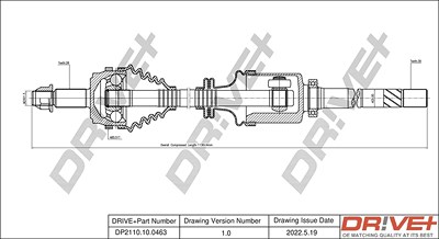 Dr!ve+ Antriebswelle [Hersteller-Nr. DP2110.10.0463] für Renault, Opel von Dr!ve+