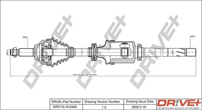 Dr!ve+ Antriebswelle [Hersteller-Nr. DP2110.10.0465] für Opel, Renault von Dr!ve+