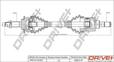 Dr!ve+ Antriebswelle [Hersteller-Nr. DP2110.10.0471] für Suzuki, Opel von Dr!ve+