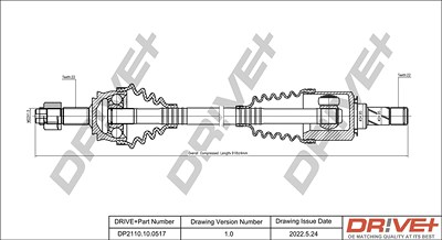 Dr!ve+ Antriebswelle [Hersteller-Nr. DP2110.10.0517] für Opel von Dr!ve+