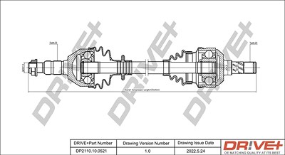 Dr!ve+ Antriebswelle [Hersteller-Nr. DP2110.10.0521] für Opel von Dr!ve+