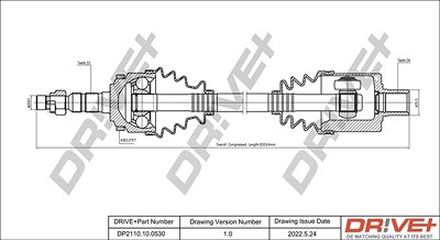 Dr!ve+ Antriebswelle [Hersteller-Nr. DP2110.10.0530] für Opel von Dr!ve+