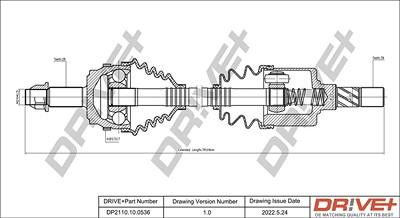 Dr!ve+ Antriebswelle [Hersteller-Nr. DP2110.10.0536] für Opel, Renault von Dr!ve+