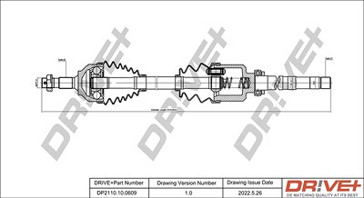 Dr!ve+ Antriebswelle [Hersteller-Nr. DP2110.10.0609] für Citroën, Ds, Peugeot von Dr!ve+