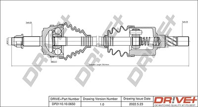 Dr!ve+ Antriebswelle [Hersteller-Nr. DP2110.10.0650] für Renault von Dr!ve+