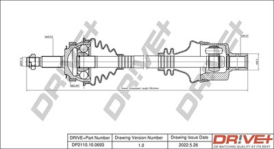 Dr!ve+ Antriebswelle [Hersteller-Nr. DP2110.10.0693] für Renault von Dr!ve+