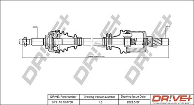 Dr!ve+ Antriebswelle [Hersteller-Nr. DP2110.10.0760] für Renault von Dr!ve+