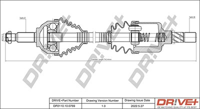 Dr!ve+ Antriebswelle [Hersteller-Nr. DP2110.10.0769] für Opel, Renault von Dr!ve+