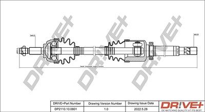 Dr!ve+ Antriebswelle [Hersteller-Nr. DP2110.10.0801] für Renault von Dr!ve+