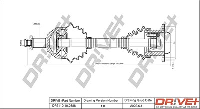 Dr!ve+ Antriebswelle [Hersteller-Nr. DP2110.10.0888] für Seat, Skoda, VW von Dr!ve+