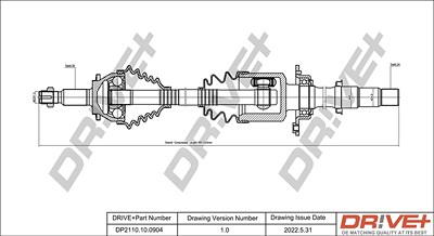Dr!ve+ Antriebswelle [Hersteller-Nr. DP2110.10.0904] für Toyota von Dr!ve+