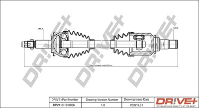 Dr!ve+ Antriebswelle [Hersteller-Nr. DP2110.10.0906] für Toyota von Dr!ve+