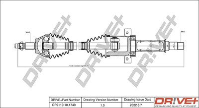 Dr!ve+ Antriebswelle [Hersteller-Nr. DP2110.10.1740] für Mercedes-Benz von Dr!ve+