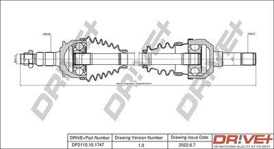 Dr!ve+ Antriebswelle [Hersteller-Nr. DP2110.10.1747] für Opel, Vauxhall von Dr!ve+