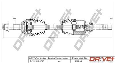 Dr!ve+ Antriebswelle [Hersteller-Nr. DP2110.10.1757] für Citroën, Fiat, Peugeot von Dr!ve+