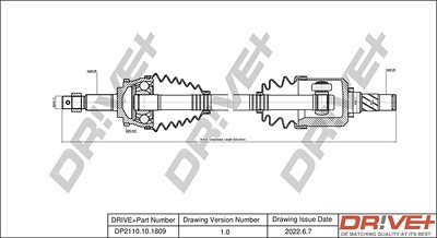 Dr!ve+ Antriebswelle [Hersteller-Nr. DP2110.10.1809] für Nissan von Dr!ve+