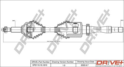 Dr!ve+ Antriebswelle [Hersteller-Nr. DP2110.10.1810] für Ford von Dr!ve+