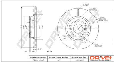 Dr!ve+ Bremsscheibe [Hersteller-Nr. DP1010.11.0448] für Honda von Dr!ve+