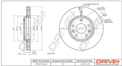 Dr!ve+ Bremsscheibe [Hersteller-Nr. DP1010.11.0629] für Renault von Dr!ve+