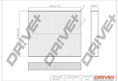 Dr!ve+ Filter, Innenraumluft [Hersteller-Nr. DP1110.12.0047] für Ford von Dr!ve+