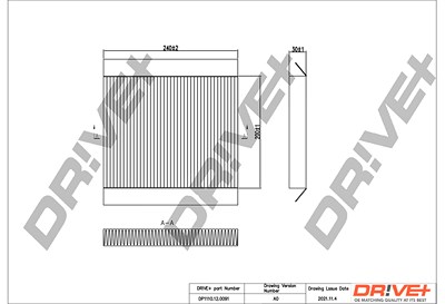 Dr!ve+ Filter, Innenraumluft [Hersteller-Nr. DP1110.12.0091] für Honda von Dr!ve+