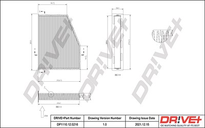 Dr!ve+ Filter, Innenraumluft [Hersteller-Nr. DP1110.12.0216] für Seat, Audi, Skoda, VW von Dr!ve+