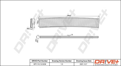 Dr!ve+ Filter, Innenraumluft [Hersteller-Nr. DP1110.12.0238] für Alpina, BMW von Dr!ve+