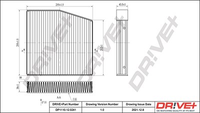 Dr!ve+ Filter, Innenraumluft [Hersteller-Nr. DP1110.12.0241] für Infiniti, Mercedes-Benz von Dr!ve+