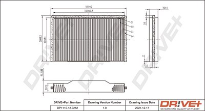 Dr!ve+ Filter, Innenraumluft [Hersteller-Nr. DP1110.12.0252] für Saab von Dr!ve+