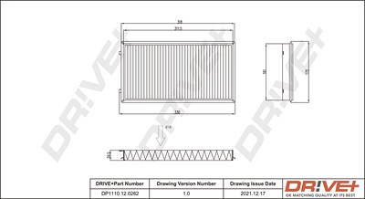 Dr!ve+ Filter, Innenraumluft [Hersteller-Nr. DP1110.12.0262] für Alpina, BMW, Rolls-royce von Dr!ve+