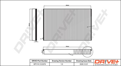 Dr!ve+ Filter, Innenraumluft [Hersteller-Nr. DP1110.12.0275] für Opel von Dr!ve+