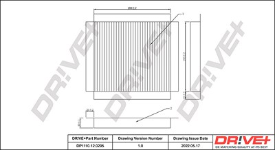 Dr!ve+ Filter, Innenraumluft [Hersteller-Nr. DP1110.12.0295] für Smart von Dr!ve+