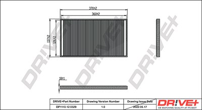 Dr!ve+ Filter, Innenraumluft [Hersteller-Nr. DP1110.12.0329] für Skoda von Dr!ve+