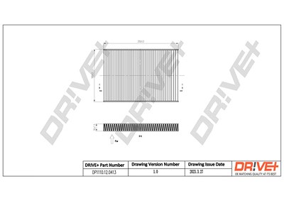 Dr!ve+ Filter, Innenraumluft [Hersteller-Nr. DP1110.12.0413] für Dacia, Nissan, Renault von Dr!ve+