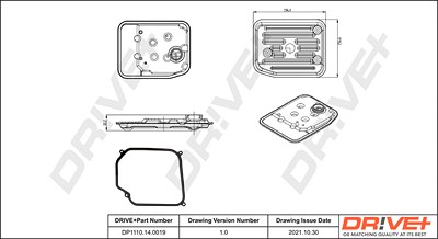 Dr!ve+ Hydraulikfiltersatz, Automatikgetriebe [Hersteller-Nr. DP1110.14.0019] für Audi, VW von Dr!ve+