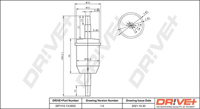 Dr!ve+ Kraftstofffilter [Hersteller-Nr. DP1110.13.0002] für Alfa Romeo, BMW, Citroën, Dacia, Fiat, Ford, Fso, Lada, Ligier, Moskvich, Opel, Peugeot, P von Dr!ve+