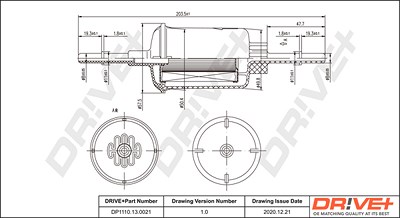 Dr!ve+ Kraftstofffilter [Hersteller-Nr. DP1110.13.0021] für Ford, Mazda von Dr!ve+