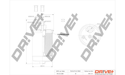 Dr!ve+ Kraftstofffilter [Hersteller-Nr. DP1110.13.0039] für Ford von Dr!ve+