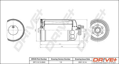 Dr!ve+ Kraftstofffilter [Hersteller-Nr. DP1110.13.0043] für Audi, Skoda, VW von Dr!ve+