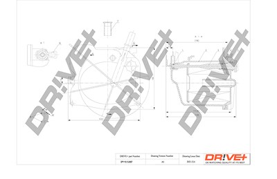 Dr!ve+ Kraftstofffilter [Hersteller-Nr. DP1110.13.0057] für Citroën, Fiat, Ford, Mazda, Mini, Peugeot, Santana, Suzuki, Volvo von Dr!ve+