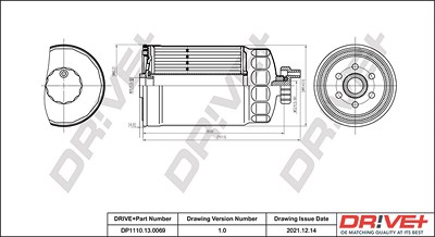 Dr!ve+ Kraftstofffilter [Hersteller-Nr. DP1110.13.0069] für Alfa Romeo, Citroën, Fiat, Kia, Lancia, Peugeot von Dr!ve+