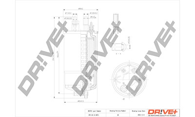 Dr!ve+ Kraftstofffilter [Hersteller-Nr. DP1110.13.0071] für Fiat, Ford von Dr!ve+