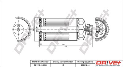 Dr!ve+ Kraftstofffilter [Hersteller-Nr. DP1110.13.0089] für Audi, Volvo, VW von Dr!ve+