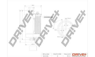 Dr!ve+ Kraftstofffilter [Hersteller-Nr. DP1110.13.0103] für Ford, Honda, Land Rover, Mg, Rover, Seat, VW von Dr!ve+