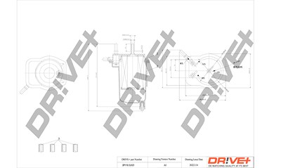 Dr!ve+ Kraftstofffilter [Hersteller-Nr. DP1110.13.0121] für Renault von Dr!ve+