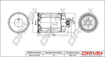 Dr!ve+ Kraftstofffilter [Hersteller-Nr. DP1110.13.0141] für Iveco, Jeep von Dr!ve+