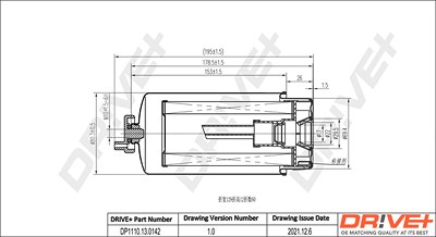 Dr!ve+ Kraftstofffilter [Hersteller-Nr. DP1110.13.0142] für Ford, Lti von Dr!ve+