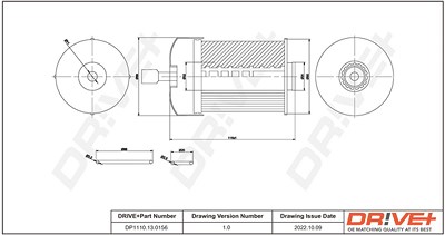 Dr!ve+ Kraftstofffilter [Hersteller-Nr. DP1110.13.0156] für Dacia, Mercedes-Benz, Nissan, Renault von Dr!ve+